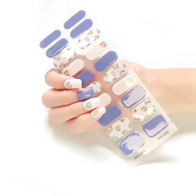 China Eco-friendly Gel Nail Polish Sticker 2021Checked Gel Nail Wraps From China Manufacturer for sale