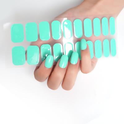 China New Arrival Eco-friendly Factory Price Customized Available Semi-cured Gel Nail Sticker for sale