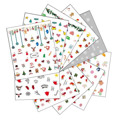 China Wholesale Eco-friendly Material Christmas Nails Decals 2021 Cartoon Candy Nail Art Stickers for sale