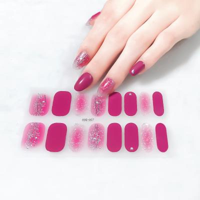 China Factory Price Pop Finger Nail Stickers 2021 Eco-friendly Material Nail Polish Strips Manufacturer for sale