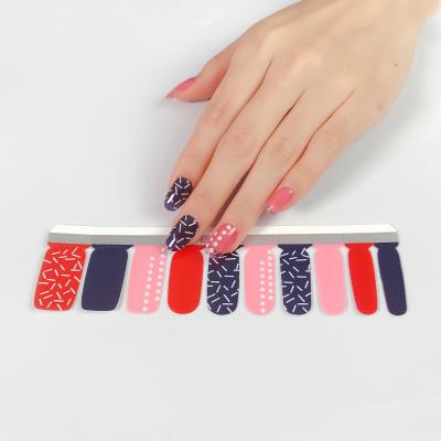 China Eco-friendly Wholesale Non-Toxic Popular Special Pattern Nail Stickers Polish Custom Nail Wraps 2d Nail Art for sale