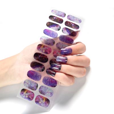 China Newest China Factory Price Eco-friendly Custom Logo Star Glitter Nail Sticker Supplier for sale