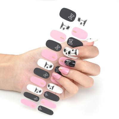 China Eco-friendly Material Wholesale Non-toxic Durable Nail Polish Strips Korean Sticker for sale