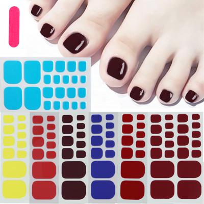 China New Next Eco-Friendly Factory Price Customized Solid Color Available Toe Nail Stickers for sale