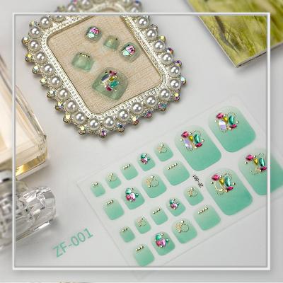 China Hot Popular Best Price Eco-friendly Personalized Toe Nail Stickers Full Nail Adhesive Wraps For Girl for sale