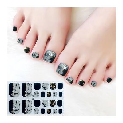 China Eco-friendly 3D Toenail Wraps DIY Toe Nail Stickers Decals Self Adhesive For Women Girls for sale