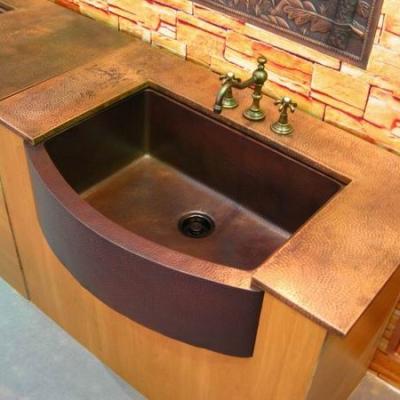 China Without Faucet Copper Kitchen Sink for sale