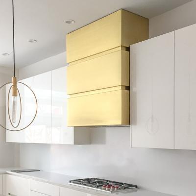 China The Hood Brushed Modern Gold Chain Desgin Brooklyn Brass Kitchen Hood with Handcrafted Unique Modern Classic Design for sale