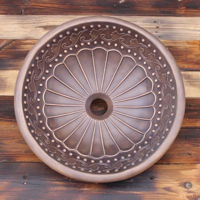 China Cast Bronze Sink Handmade Round Bronze Casting Sink / Bathroom Sink for sale