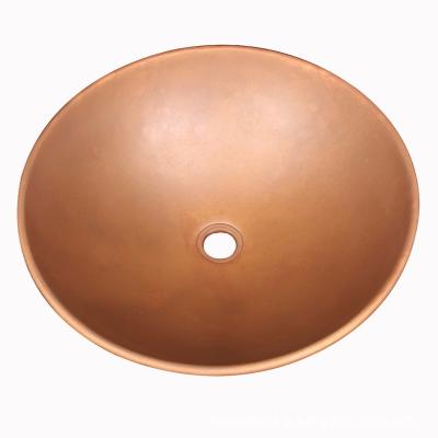 China Traditional Handmade Round Sink Bronze Casting Sink With New Penny Color for sale