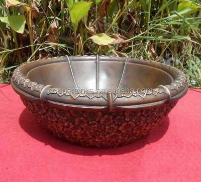 China Maestro Round Bronze Copper Sink, Bathroom Sink, Cast Bronze Sink, for sale