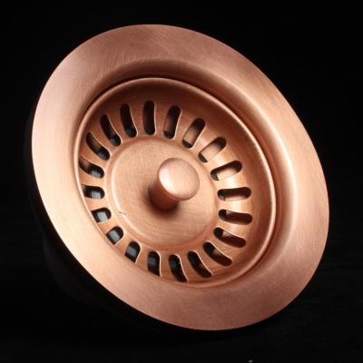 China Lower Automatic Copper Sink Drain With Strainer / Copper Kitchen Sink Drain-CKD-01-CES for sale