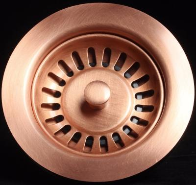 China Lower Automatic Copper Sink Drain With Strainer / Copper Kitchen Sink Drain-CKD-02-CES for sale