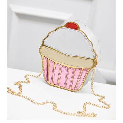 China Cute Cross - Cute Body Bag Ice Cream Cake Pack PU Vegan Leather Shoulder Cross - Body Bags For Women for sale