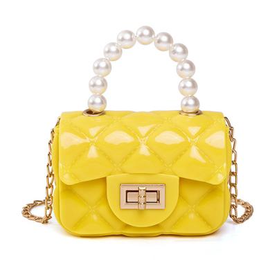 China Wholesale luxury mini bag drop shipping hot sale luxury pearl clear transparent handbag for kids mini jelly bag cup purse for sale