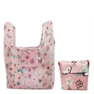 China 100% Polyester Unisex Eco-Friendly Recycled Cotton Eco Friendly Foldable Tote Shopping Bags Custom Made for sale