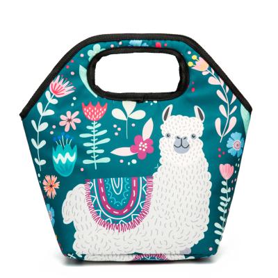 China Waterproof 2020 Llama Printing School Office Kids Children Adult Sandwich Thermal Insulated Picnic Lunch Bag for sale