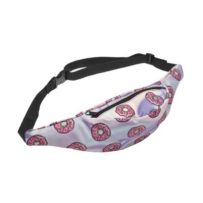 China New Water Proof Digital Printed Donut Bag For Ladies Fanny Pack Sport Travel Portable Outdoor Bag For Women Fashion Waist Bag for sale