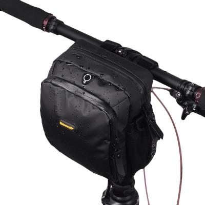 China Fashion Bike Handlebar Bag Bicycle Front Storage Bag With Front Raincover Waterproof Pocket for sale