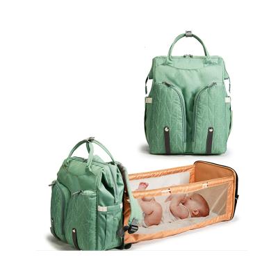 China Large Mummy Backpack Baby Travel Backpack Multifunctional Waterproof Nappy Diaper Changing Bag Backpack for sale