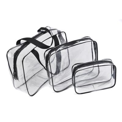 China Custom Fashion Cosmetic Bag Travel Clear PVC Cosmetic Bag, Wholesale Waterproof Cosmetic Bag for sale