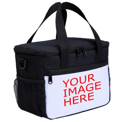 China Nylon Black Insulated Cooler Tote Bag, Custom Print Cute Lunch Cooler Bags Bags for sale