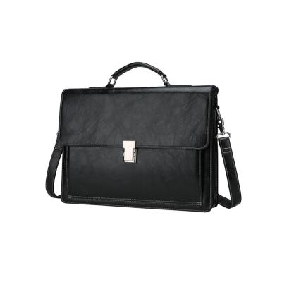 China Businessbag Men Briefcase Shoulder Bag , Large Briefcase Bag Leather Laptop Case for sale