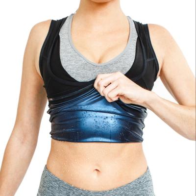 China Wholesale Antibacterial Antibacterial Yoga Sport Sweat Vest Women Workout Compression Vest Premium High Tank Top Slimming Polymer Sauna Vest for sale