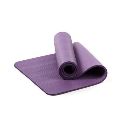 China Eco-Friendly Custom Yoga Pilate Exercise NBR 10mm Logo Gym Equipment Fitness Exercise Yoga Pilate Exercise Folding Thick NBR Yoga Mat for sale