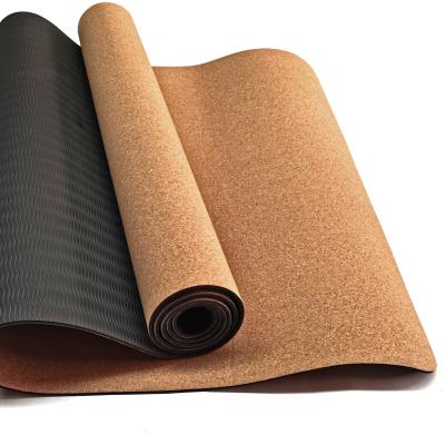 China Natural Wooden Cork Yoga Mat Fitness Logo Exercise Band Hot Custom Yoga Pilates Yoga 100% Printing Hot Sale Yoga Pilates Yoga Wholesales for sale