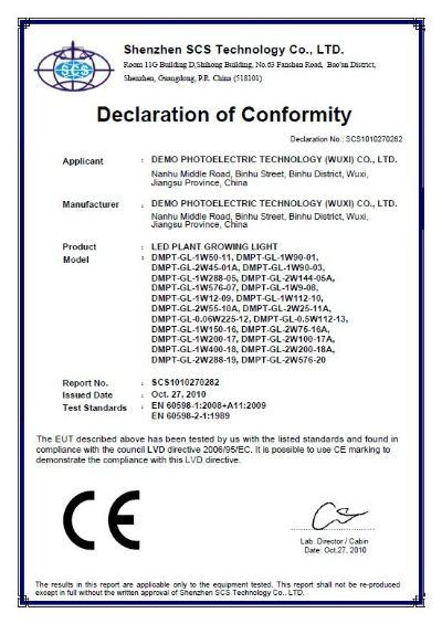 CE - Demo Photoelectric Technology (Wuxi) Co., Ltd.