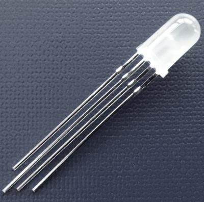 China Hot Selling Display Dip Around Main Common Anode 4 Pin Diffused Milky 60deg Through Hole 5mm RGB LED Diode for sale