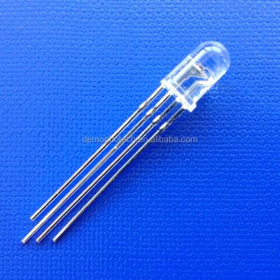 China Wholesale Clear Display Factory Price 4 Pin 5mm Round Common Anode 0.1W Immersion RGB LED Multicolor Controllable Diode 5mm for sale