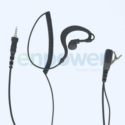 China Ear-Mic In-Ear With Earhook Walkie Talkie G Shape Earpiece for sale