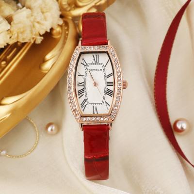 China Luxury Oval Diamond Female Quartz Wrist Watches Women Shock Resistant Fashion Relojes De Lujo For Girl Lady for sale