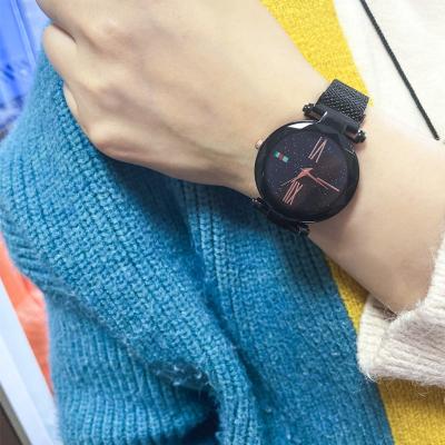 China Running Alarm Hot Sales Waterpoof Magnet Mesh Belt Fashion Ladies Quartz Quartz Wrist Watch Women for sale