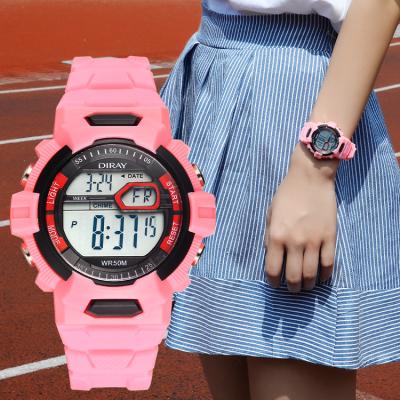 China Wholesale Price Diray Alarm Sports Digital Watch For Girls New Casual Chronograph Luminous Watch for sale