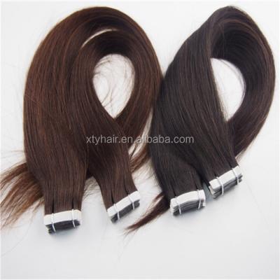 China Silky Straight PU Hair Extensions Blonde Silky Straight Wave , Tape Tip Hair Extensions for sale