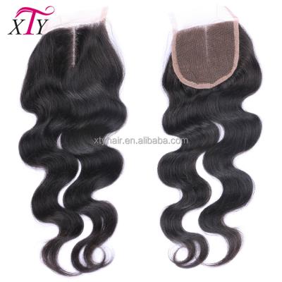 China Body Wave Middle Part Lace Closure Lace Closure Body Wave Brazilian Virgin Hair 4x4