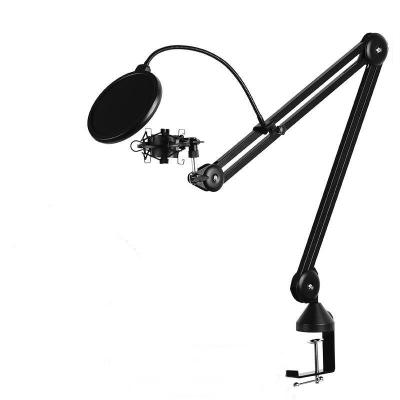 China PORTABLE Microphone Bracket Arm Stand Holder Springless Cantilever Mount with a Universal Metal Spider Shock Mount for sale