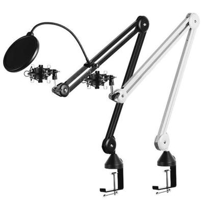 China PORTABLE Microphone Stand Support NB38 Large Live Cantilever Universe Microphone Mic Stand Desktop Mic Clip Holder for sale