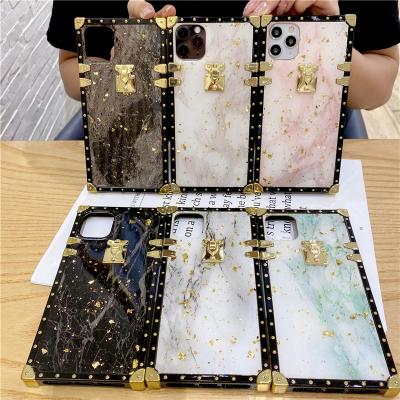 China Anti-drop Phone Case For iPhone 12 11 11 pro XR Max XS 6 6S Max 7 8 plus X Glossy Cracked Marble Full Body Shockproof Back Cover for sale