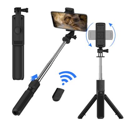 China ABS Retractable Selfie Stick with Wireless Remote Control Tripod for iPhone and Android Systems Hot Sale on Amazon for sale