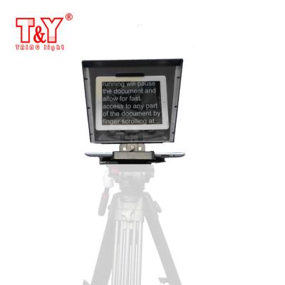 China Portable teleprompter one way mirror glass tablet teleprompter with camera plate for sale