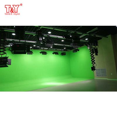 China Virtual studio tv broadcast chroma key green screen background for sale