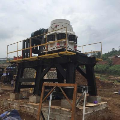 China AC Motor Cone Stone Crusher für Steinbruch-Projektingenieur-Leitfaden zu verkaufen