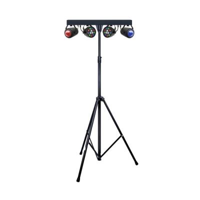 China Portable Par Event Can Kit Gig Party Bar Quad LED DJ Lighting Includes Support 4 - 12x3W RGB Pars for sale