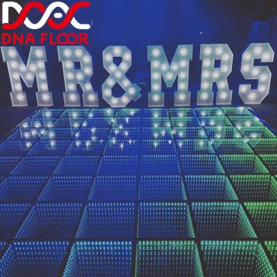 China Warehouse New Year Decoration New 3D Effect Led Lighting Decoration Stage Used Dance Floor For Night Club Sale for sale