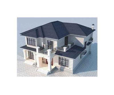 China Economic Homes 4 Bedroom Modern Prefab Villa Custom Design Popular Light Gauge Villa Large Steel Prefab for sale