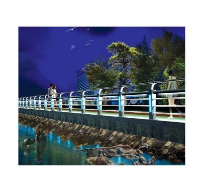 China High Quality Custom Made Railing Easy Assembled Convenient River Landscape Guardrail With Light for sale